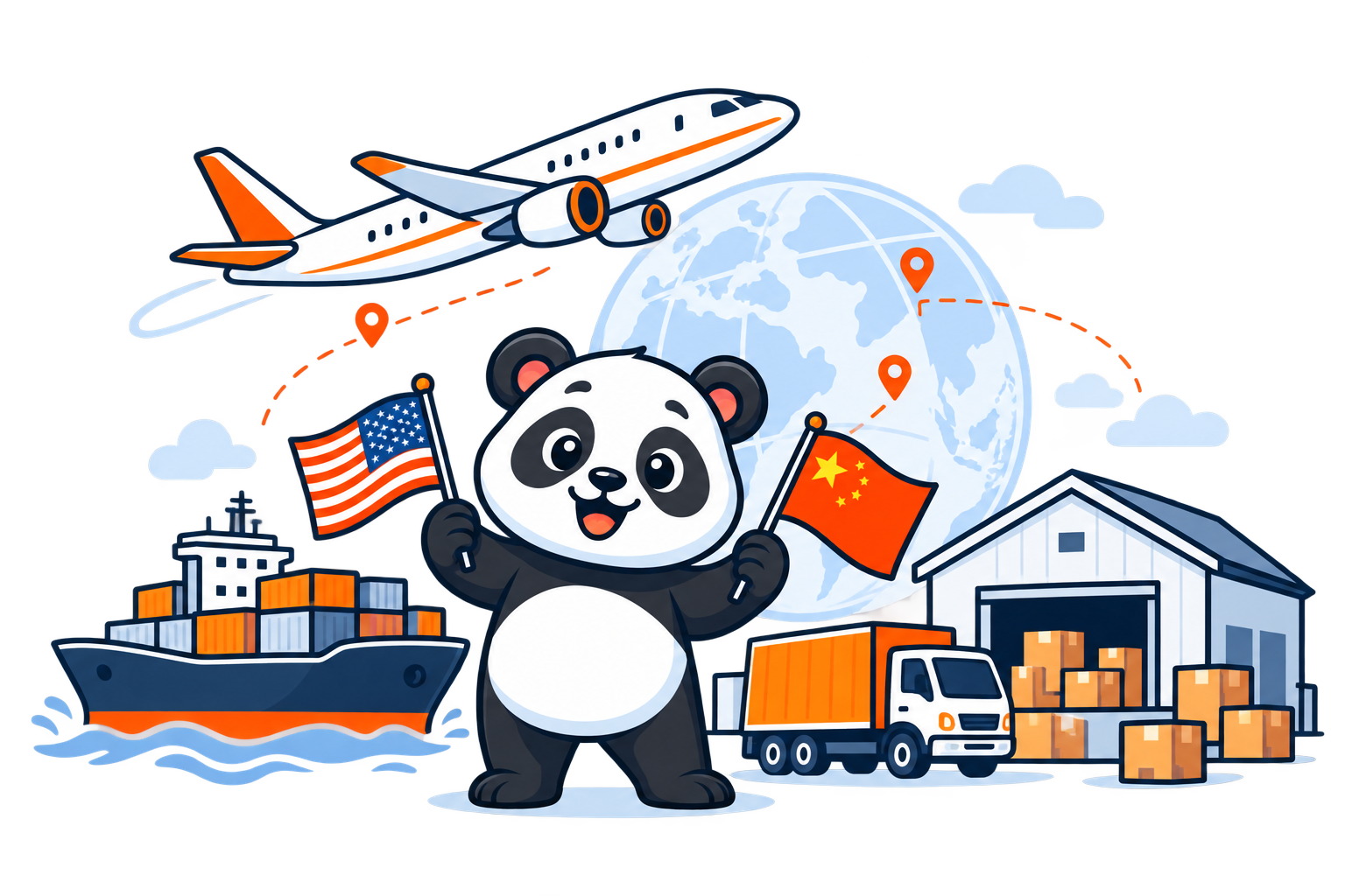 Global Retail Store - Panda Mascot